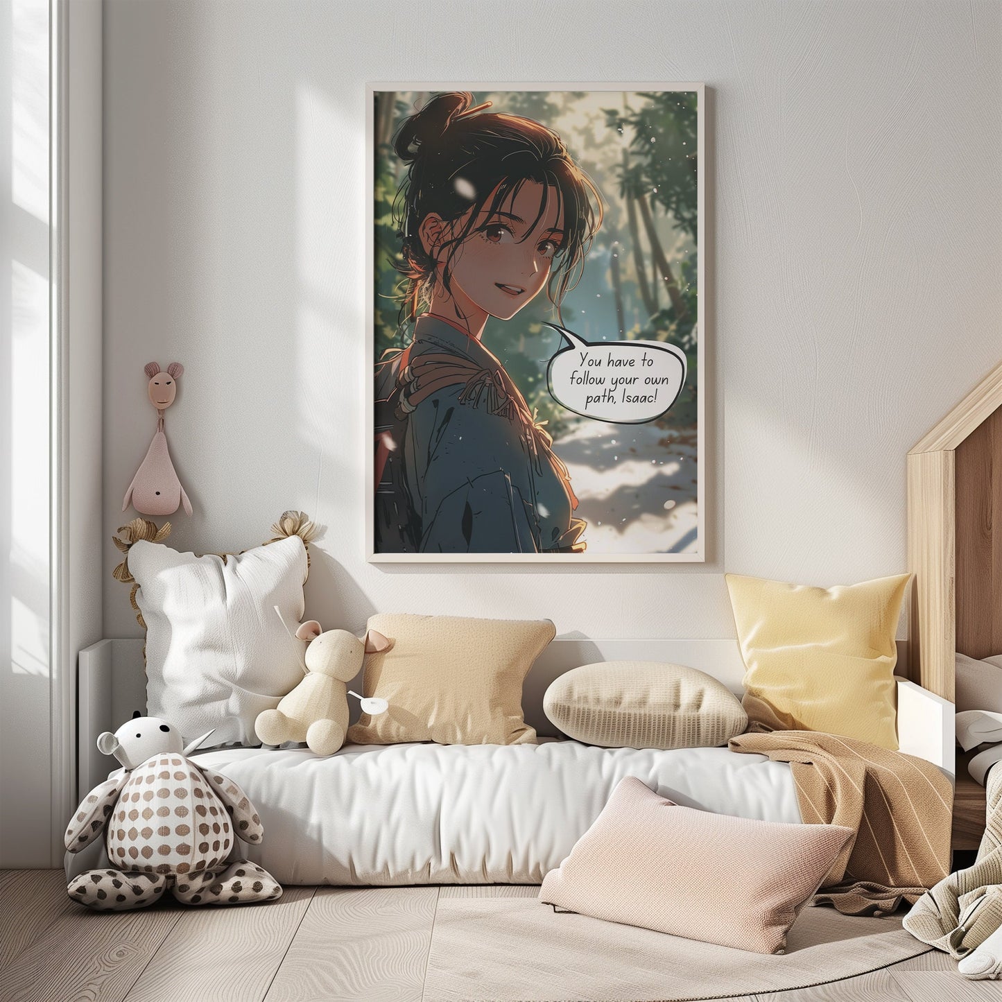 Personalized Anime Poster Print Custom Artwork - Inspirational Quote Wall Art - Birthday Present Gift For Any Occasion - Japanese Kawaii