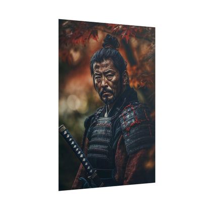 The Loyal Retainer Japanese Wall Art Samurai Portrait Poster Print