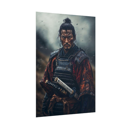 The Valiant Ronin Japanese Wall Art Samurai Wanderer Portrait Poster Print