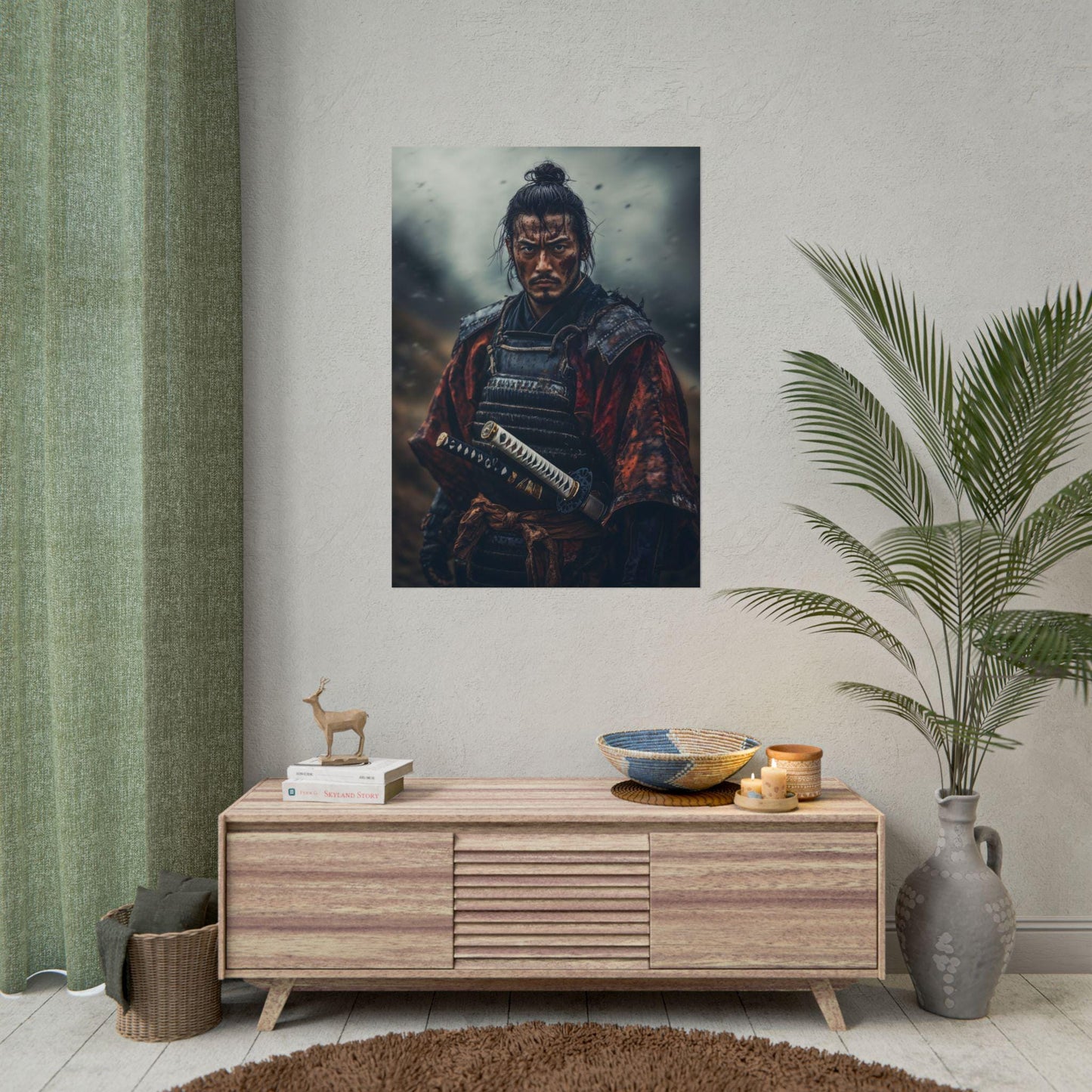 The Valiant Ronin Japanese Wall Art Samurai Wanderer Portrait Poster Print