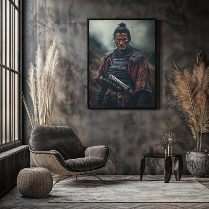 The Valiant Ronin Japanese Wall Art Samurai Wanderer Portrait Poster Print