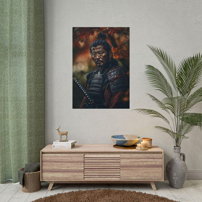 The Loyal Retainer Japanese Wall Art Samurai Portrait Poster Print