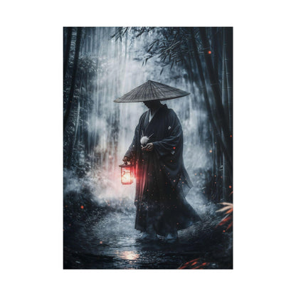 Japanese Halloween Art The Lantern Keeper Spooky Kowai Anime Poster Print Wall Decor